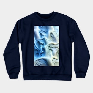 Blueish liquid shapes Crewneck Sweatshirt